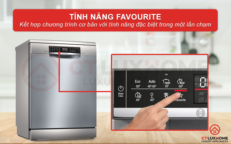 Kết hợp chương trình cơ bản và tính năng đặc biệt trong 1 nút nhấn Favourite.