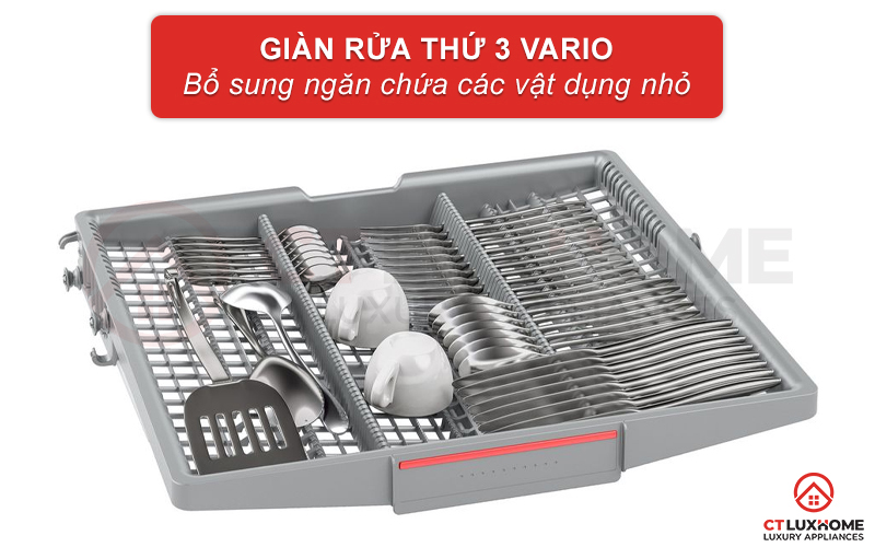 Bổ sung ngăn thứ 3 Vario đựng các phụ kiện nhỏ trong nhà bếp.