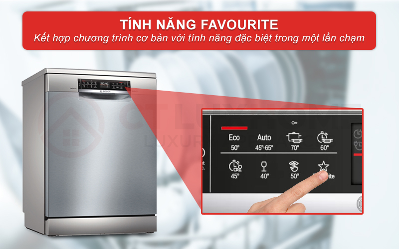 Kết hợp chương trình cơ bản với tính năng đặc biệt trong 1 nút nhấn Favourite.