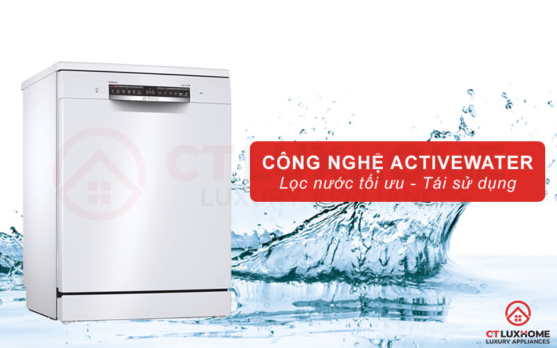 Công nghệ ActiveWater giúp máy rửa bát tiêu thụ ít nước hơn