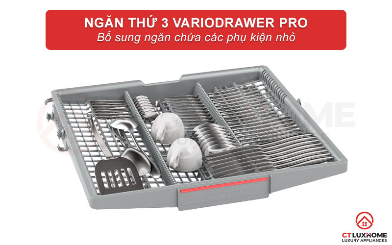 Ngăn chứa thứ 3 Vario Drawer phù hợp chứa các dụng cụ nhỏ