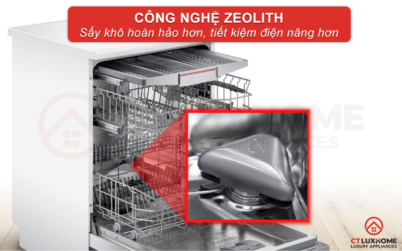 Công nghệ Zeolith giúp bát đĩa khô nhanh hơn, tiết kiệm điện hơn