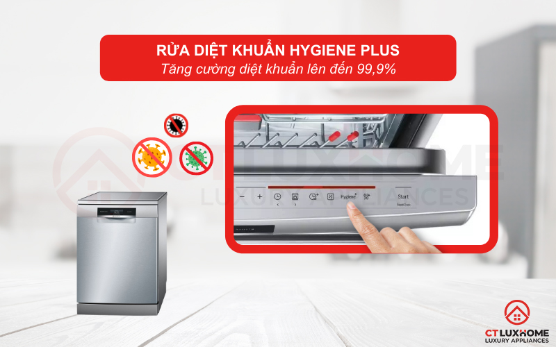 Tính năng Hygiene Plus diệt vi khuẩn, nấm mốc và bảo vệ sức khỏe người dùng.