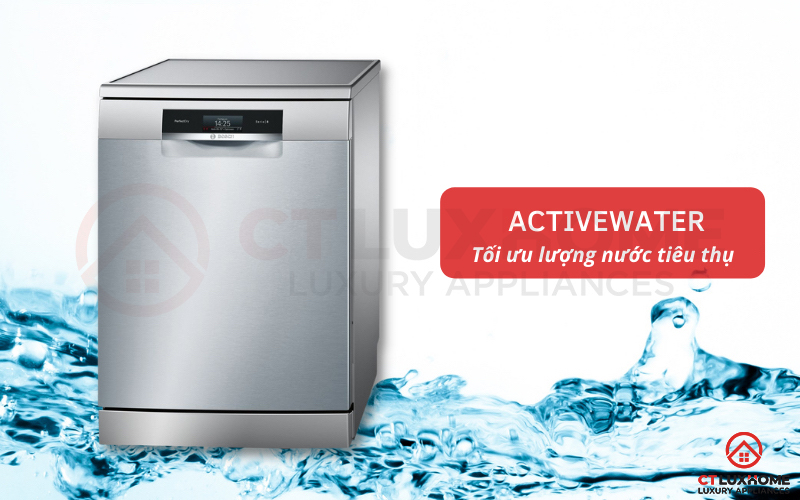 Công nghệ Active Water giúp sử dụng hợp lý nguồn nước cho các chương trình rửa