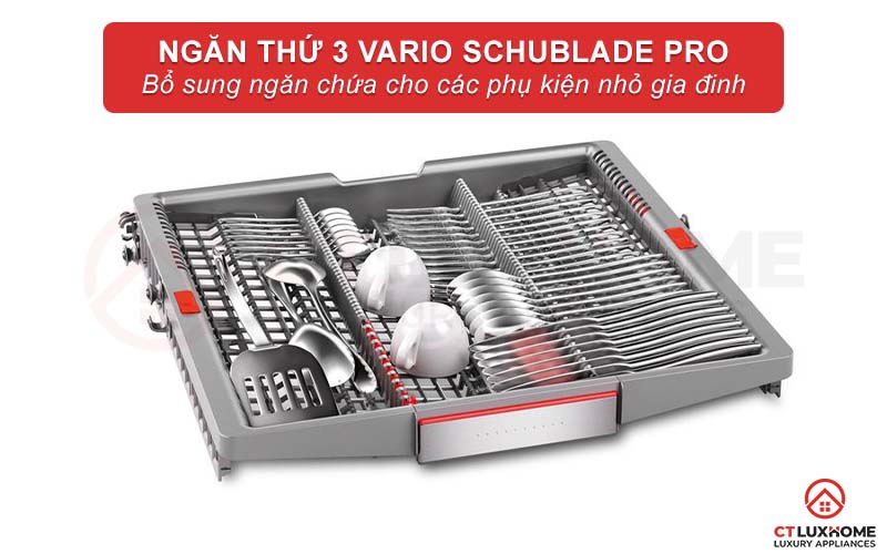 Sắp xếp đồ cần rửa khoa học hơn với ngăn chứa Vario Schublade Pro linh hoạt