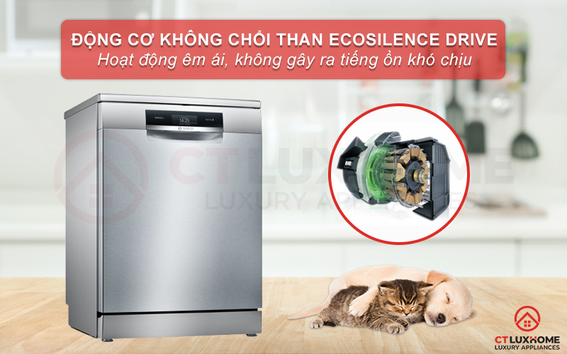 Động cơ EcoSilence Drive giúp máy hoạt động hiệu quả mà không gây tiếng ồn