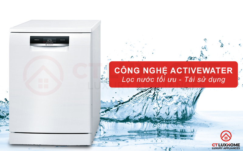 Công nghệ ActiveWater quản lý, phân bổ và tái sử dụng nước rửa tối ưu hơn.