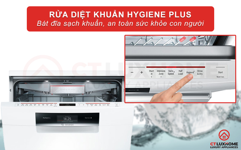 Tính năng Hygiene Plus diệt vi khuẩn, nấm mốc và bảo vệ sức khỏe người dùng.