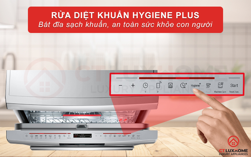 Rửa sạch khuẩn bát đĩa, bảo vệ sức khỏe gia đình với tính năng Hygiene Plus