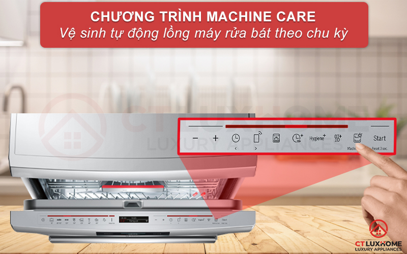 Kích hoạt Machine Care để vệ sinh làm sạch khoang máy