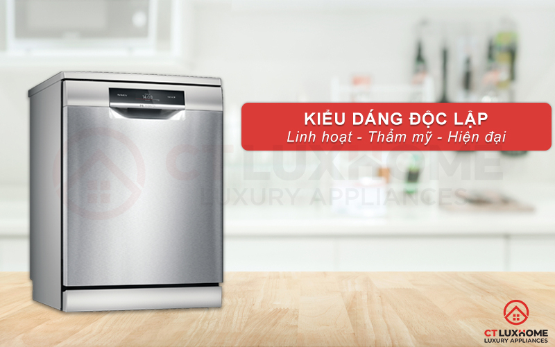 Máy rửa bát Bosch SMS8ZDI48M thiết kế độc lập