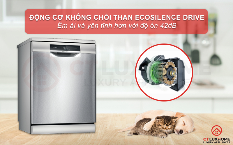 Vận hành êm ái và mạnh mẽ nhờ động cơ EcoSilence Drive