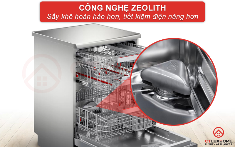 Công nghệ Zeolith giúp sấy khô hoàn hảo và tiết kiệm điện năng hơn