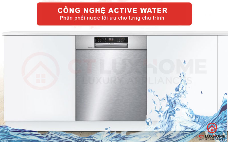 Công nghệ Active Water lọc nước tối ưu và tái sử dụng tài nguyên nước hợp lý cho mỗi chu trình rửa