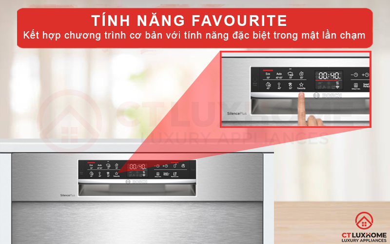 Tính năng Favourite giúp kết hợp 1 chương trình cơ bản và 1 tính năng đặc biệt khác