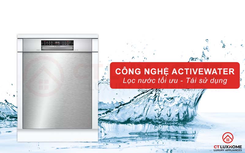 Công nghệ ActiveWater hỗ trợ phân bổ nước rửa tối ưu hơn