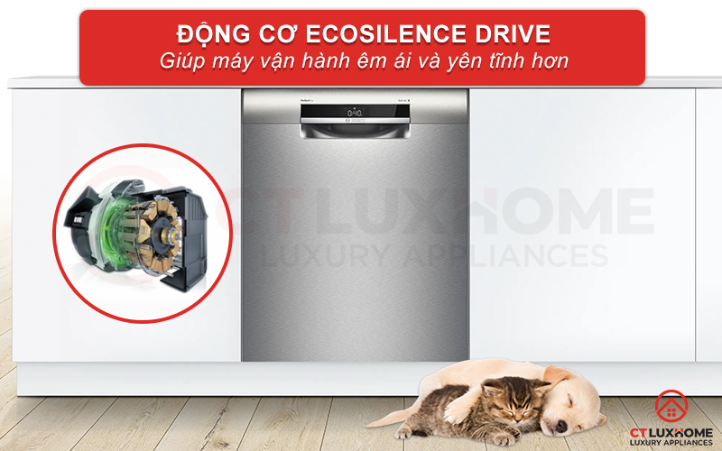 Động cơ EcoSilence Drive giúp máy vận hành êm ái và mạnh mẽ hơn