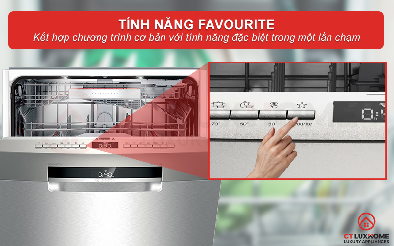 Chương trình Favourite kết hợp chương trình cơ bản và tính năng đặc biệt trong một nút nhấn.