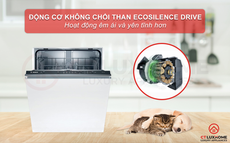Động cơ EcoSilence Drive giúp máy hoạt động hiệu quả mà không gây tiếng ồn khó chịu
