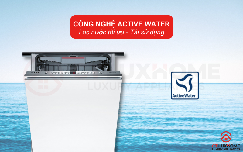 Tối ưu lượng nước rửa cho từng chu kỳ nhờ công nghệ ActiveWater