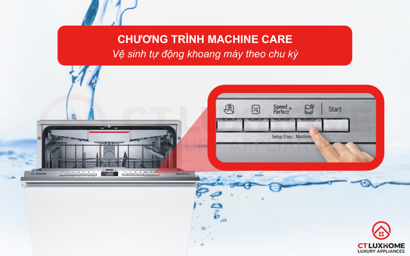 Vệ sinh tự động khoang máy với tính năng Machine Care