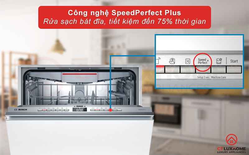 Công nghệ rửa tăng tốc hỗ trợ người dùng trong những trường hợp cần rửa nhanh bát đĩa