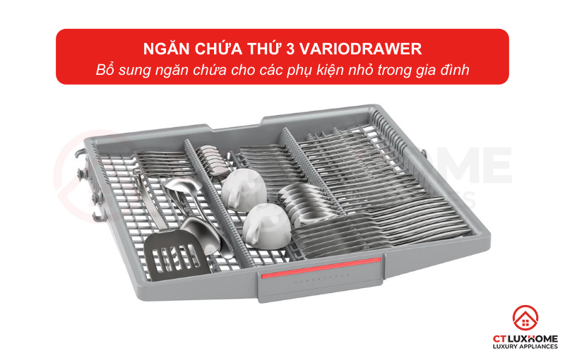 Giàn VarioDrawer bổ sung ngăn chứa cho các phụ kiện nhỏ trong gia đình