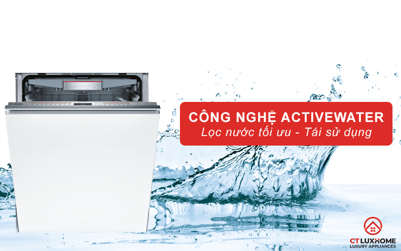 Công nghệ ActiveWater phân phối hiệu quả nước rửa cho từng chu kỳ