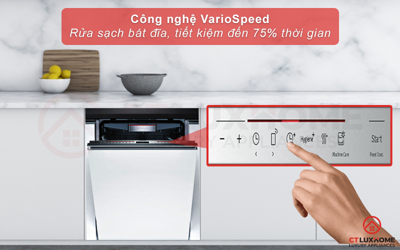 VarioSpeed Plus tăng tốc độ rửa, tiết kiệm tối đa 75% thời gian