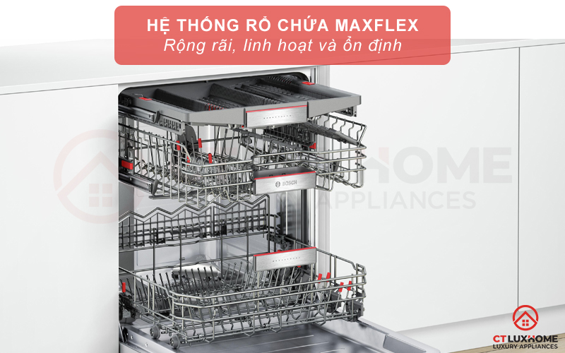 Hệ thống giỏ chứa MaxFlex chắc chắn, rộng rãi
