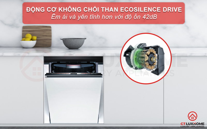 Động cơ EcoSilence Drive vận hành máy mạnh mẽ và êm ái hơn