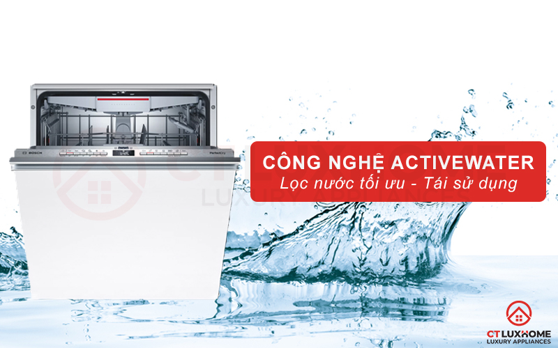 Rửa bát đĩa với lượng nước tiêu thụ thấp nhờ công nghệ ActiveWater