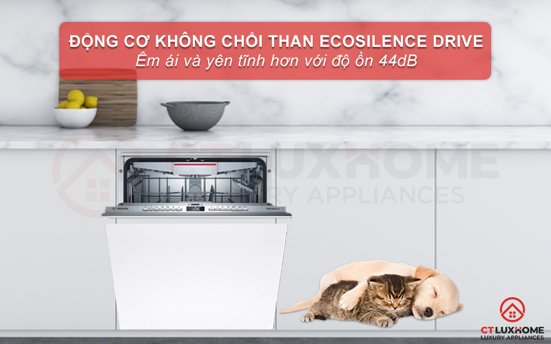 Vận hành êm ái và mạnh mẽ với động cơ không chổi than Eco Silence