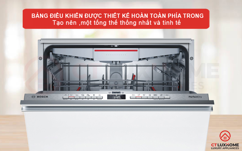 Bảng điều khiển dược thiết kế âm vào trong khi đóng cửa máy