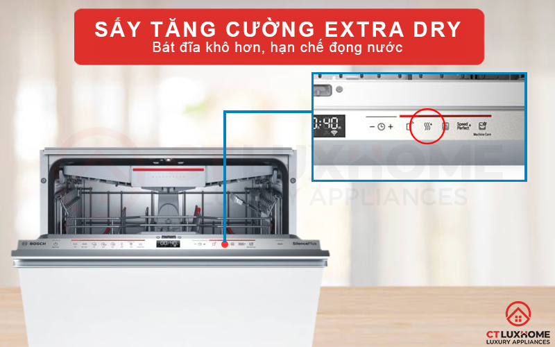 Sấy tăng cường Extra Dry mang lại hiệu quả sấy khô vượt trội