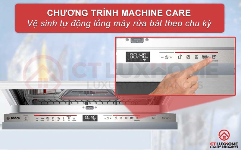 Vệ sinh làm sạch khoang máy tự động với tính năng Machine Care