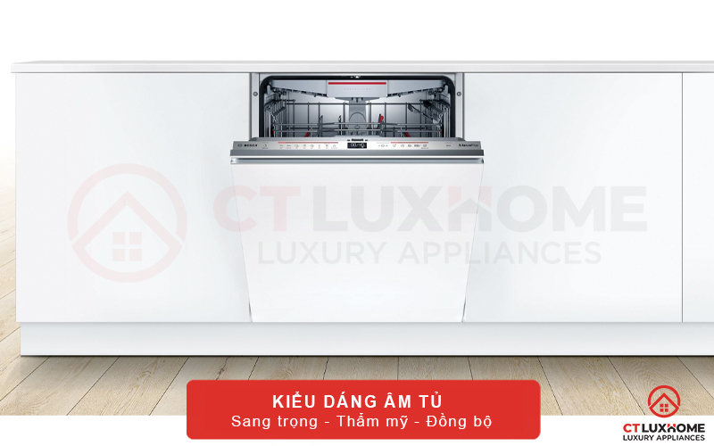 Máy rửa bát Bosch SMV6ZCX49E mang thiết kế âm tủ sang trọng