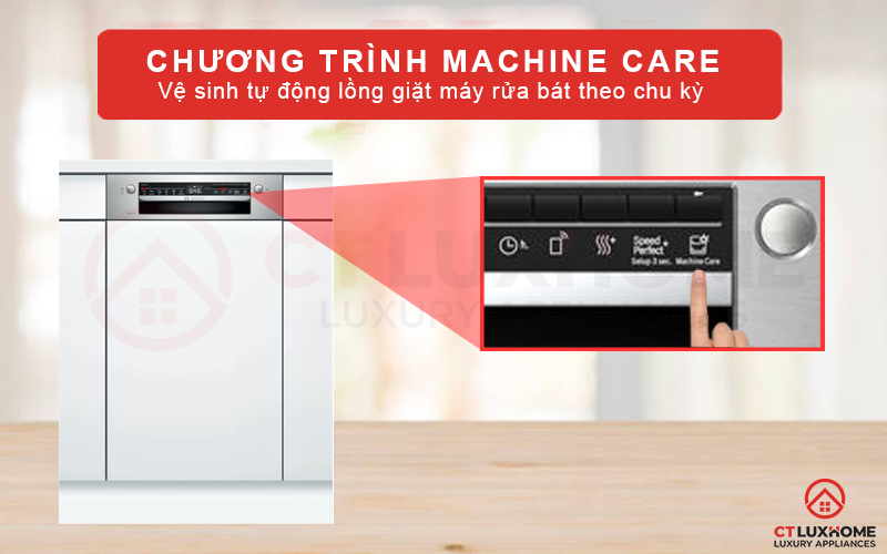 Vệ sinh máy tự động Machine Care giúp các giàn rửa luôn sạch sẽ