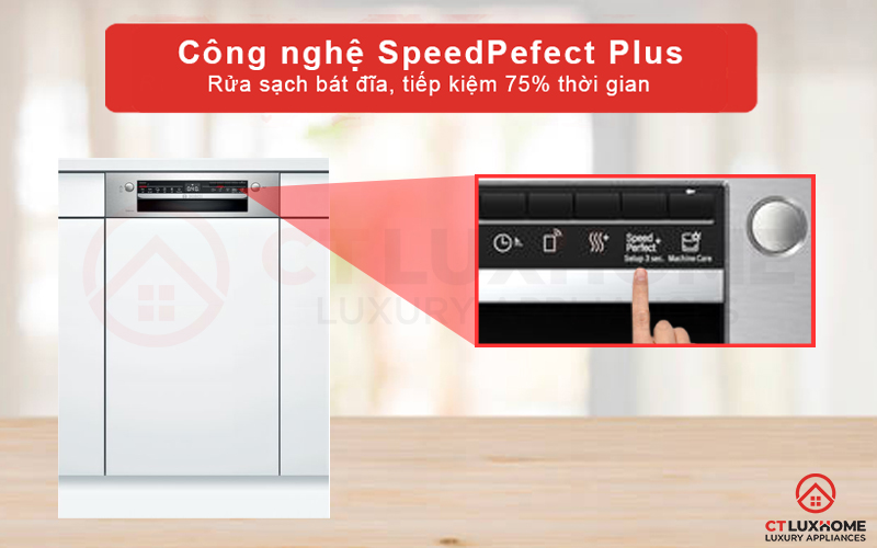Tăng tốc độ rửa và giảm đến 75% thời gian rửa thường khi kích hoạt SpeedPerfect Plus
