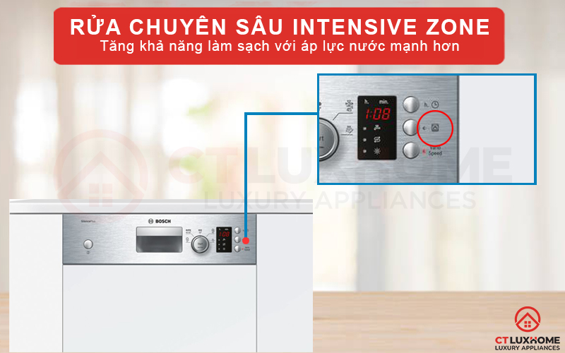 Rửa chuyên sâu Intensive Zone mang lại hiệu quả làm sạch tối đa cho giàn rửa dưới