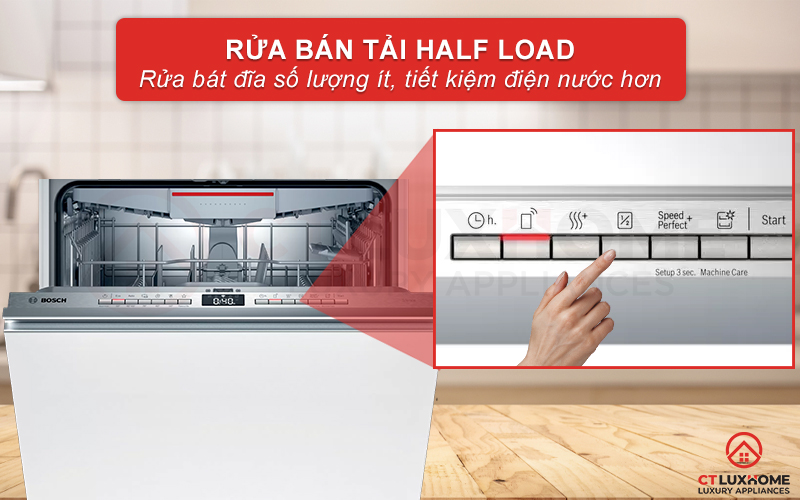 MÁY RỬA BÁT ÂM TỦ BOSCH SMV4HVX31E SERIE 4 13 BỘ 9