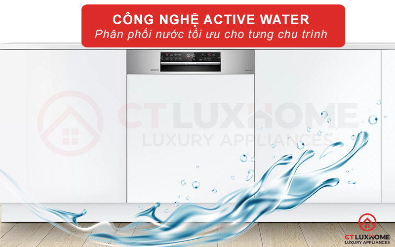 Tối ưu lượng nước rửa cho từng chu kỳ nhờ công nghệ ActiveWater