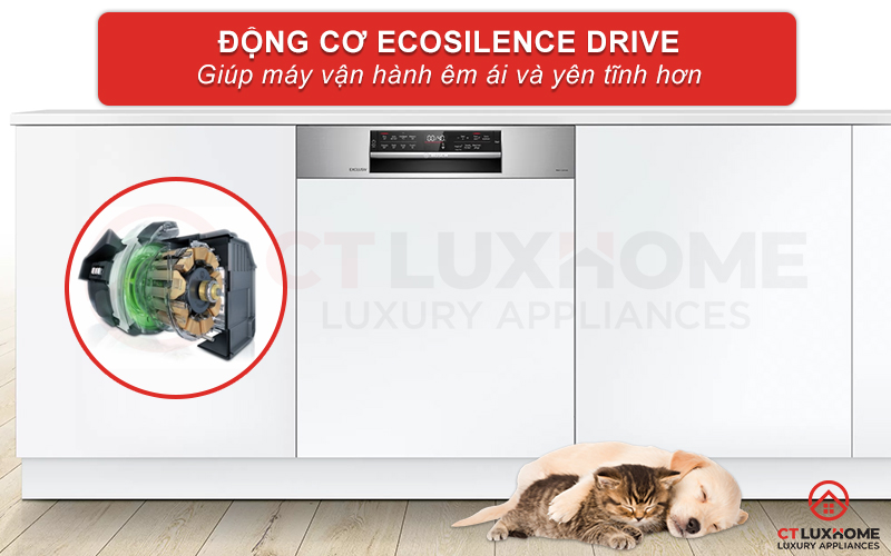 Động cơ EcoSilence Drive giúp vận hành máy êm ái và mạnh mẽ hơn