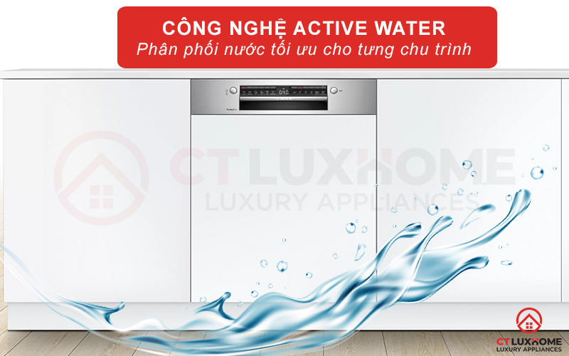Tối ưu lượng nước rửa cho từng chu kỳ nhờ công nghệ ActiveWater