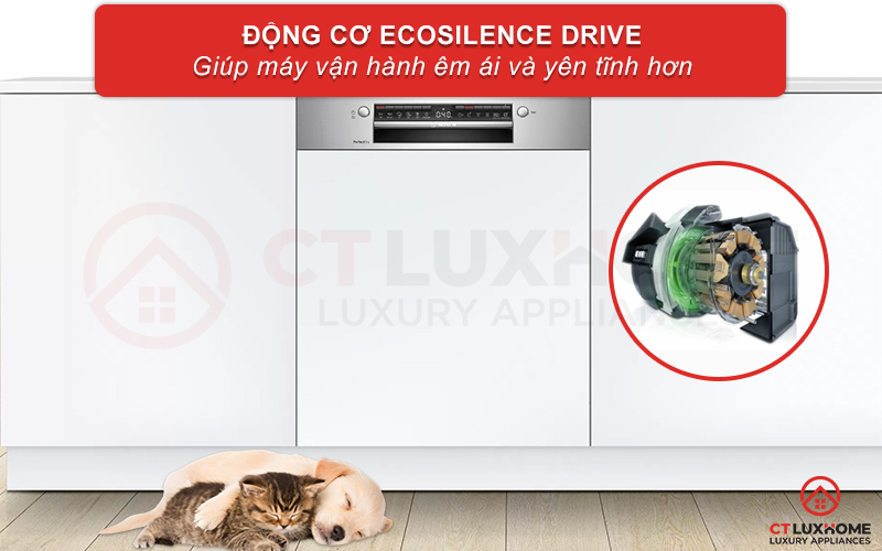 Động cơ EcoSilence Drive giúp vận hành máy êm ái và mạnh mẽ hơn