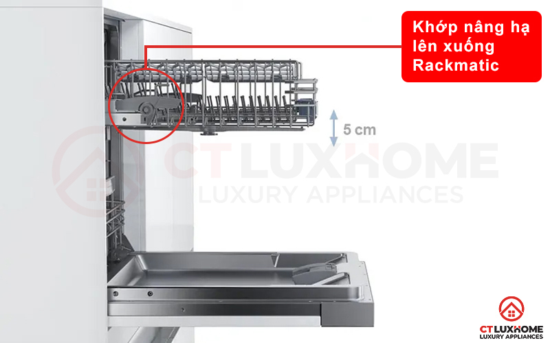 Rackmatic cho phép tùy ý điều chỉnh độ cao của giàn và tạo khoảng trống cho giàn dưới cùng