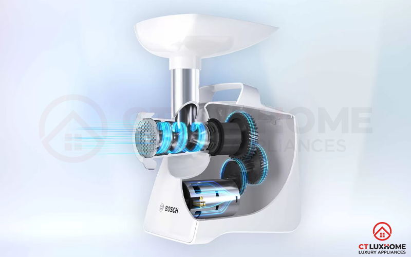 Động cơ 1500W mạnh mẽ chế biến thịt trong thời gian ngắn nhất