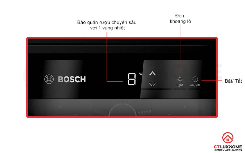 Bảo quản rượu chuyên sâu với 1 vùng nhiệt độ