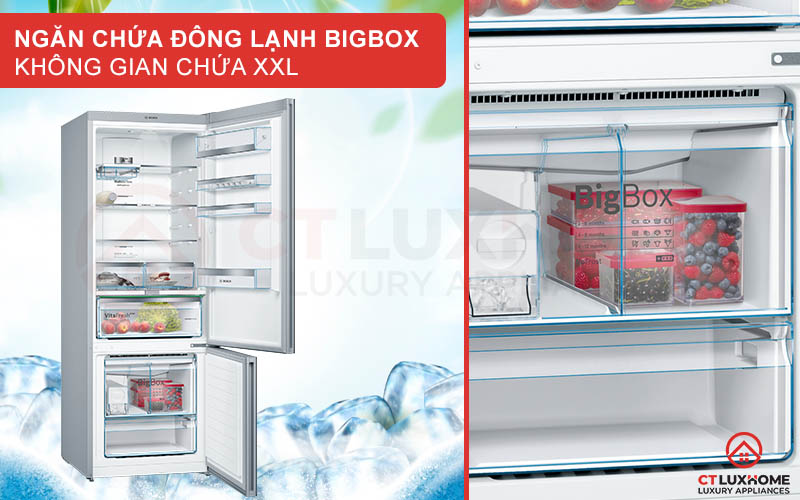 Ngăn chứa đông lạnh Big Box cho bạn không gian chứa XXL