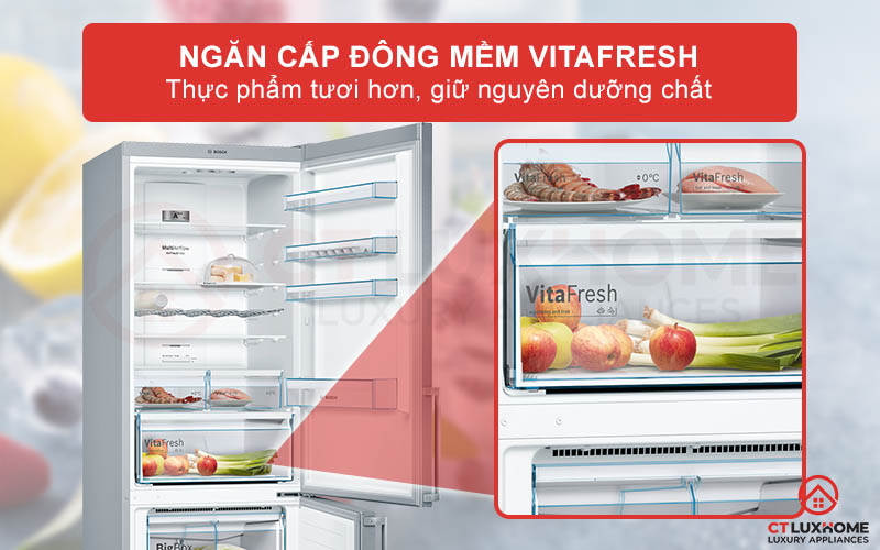 Ngăn cấp đông mềm VitaFresh giúp bạn có một cách rã đông thực phẩm một cách từ từ